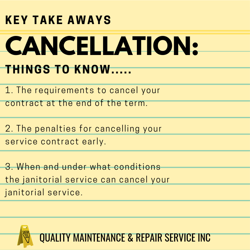 cancelling your janitorial service contract