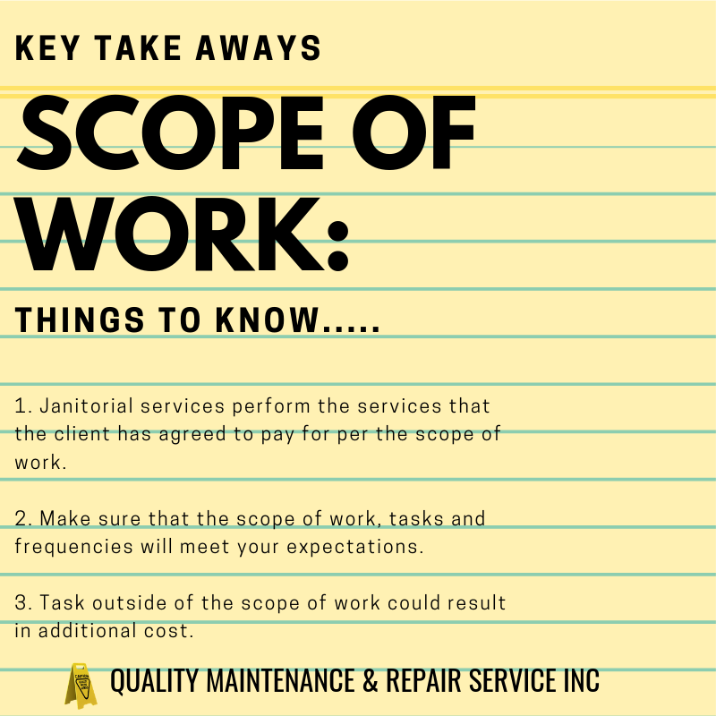 How choose a scope of work for your janitorial service